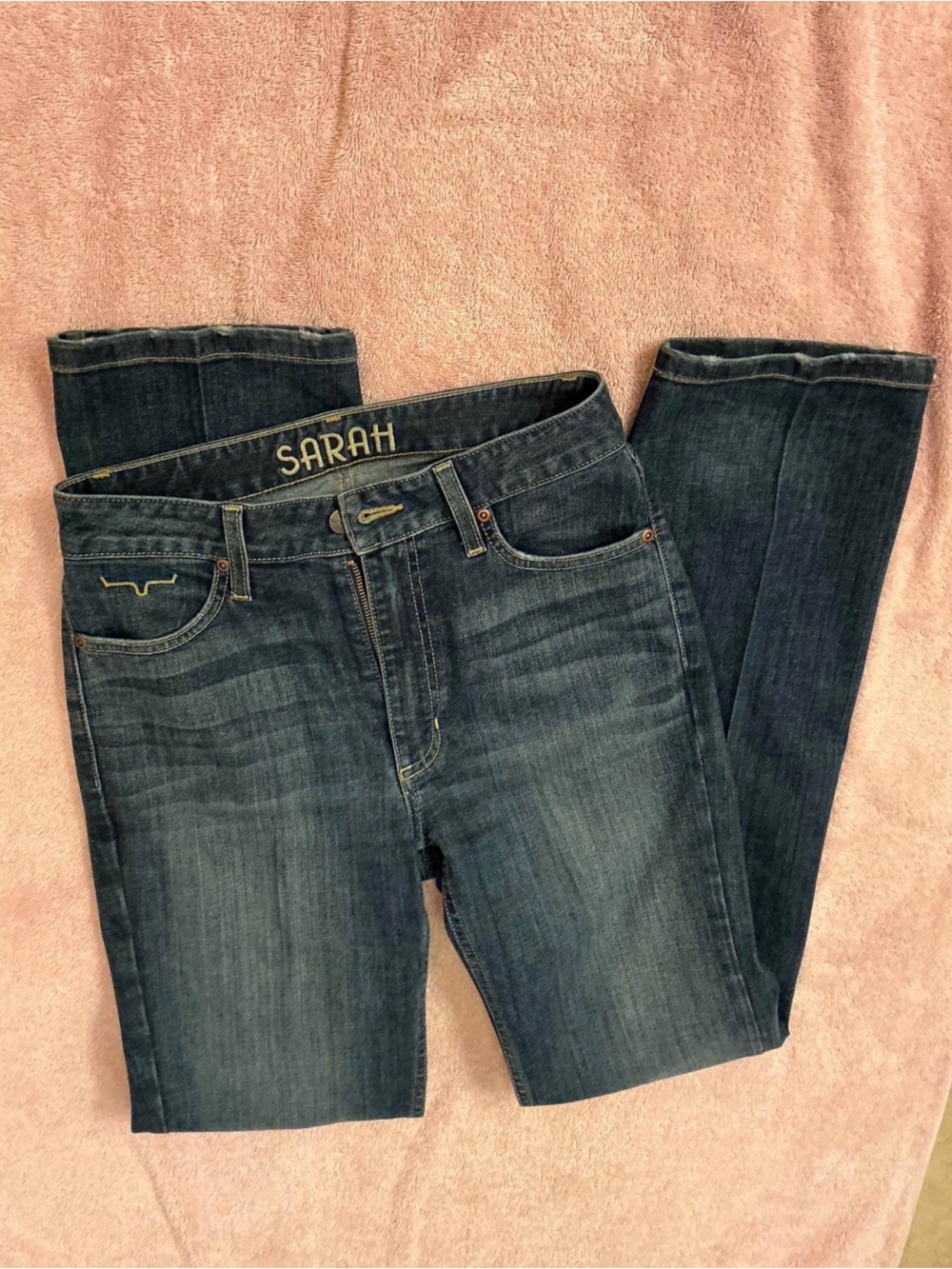 Kimes Ranch Sarah Straight Jeans in Dark Blue Denim